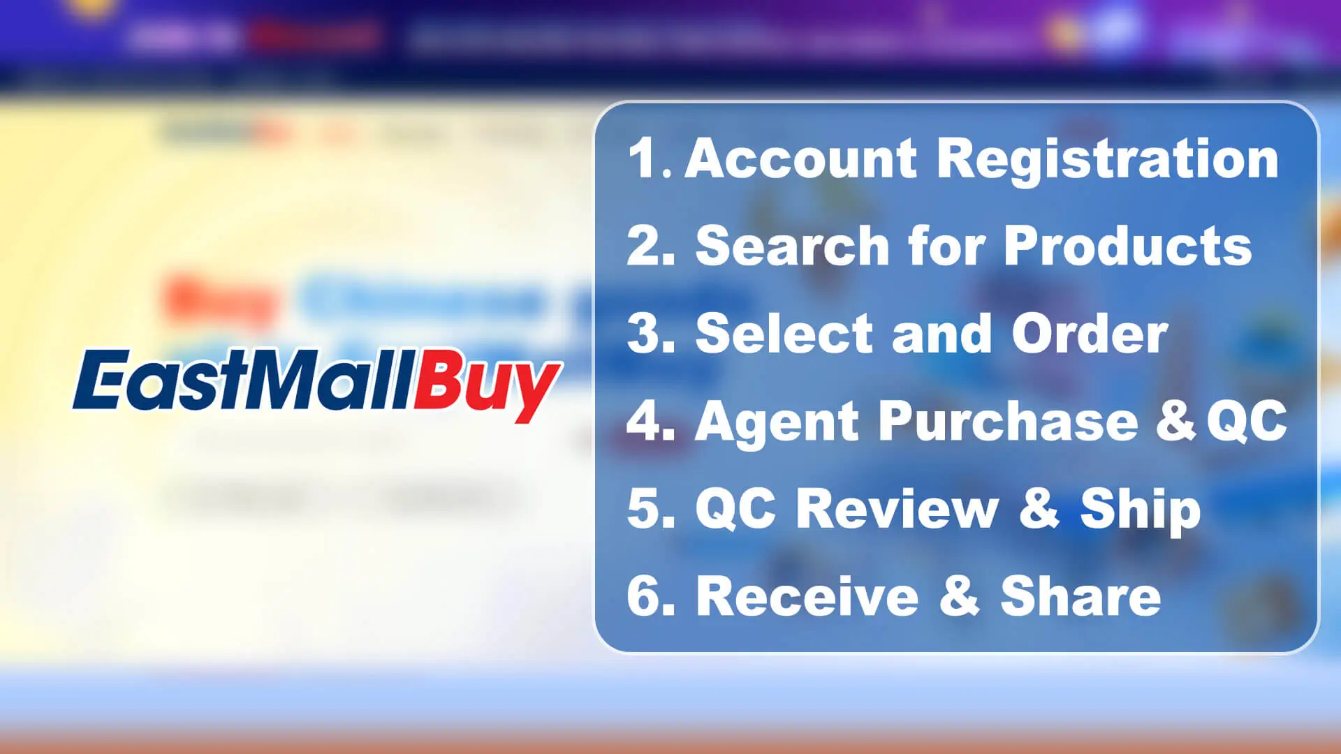 EastMallBuy’s six-stage official buying tutorial cover